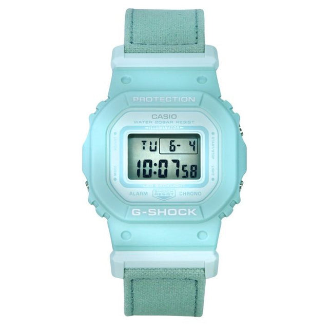 Casio G-Shock Digital Organic Blue Cloth Strap Bio-Based Resin Quartz GMD-S5600CT-3 200M Women's Watch
