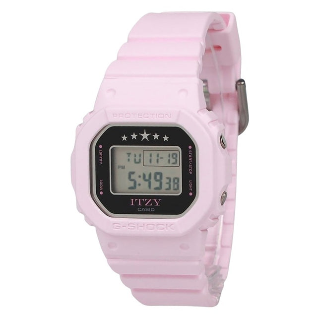 Casio G-Shock ITZY Collaboration Digital Pink Bio-Based Resin Strap Quartz GMD-S5610IT-4B 200M Women's Watch