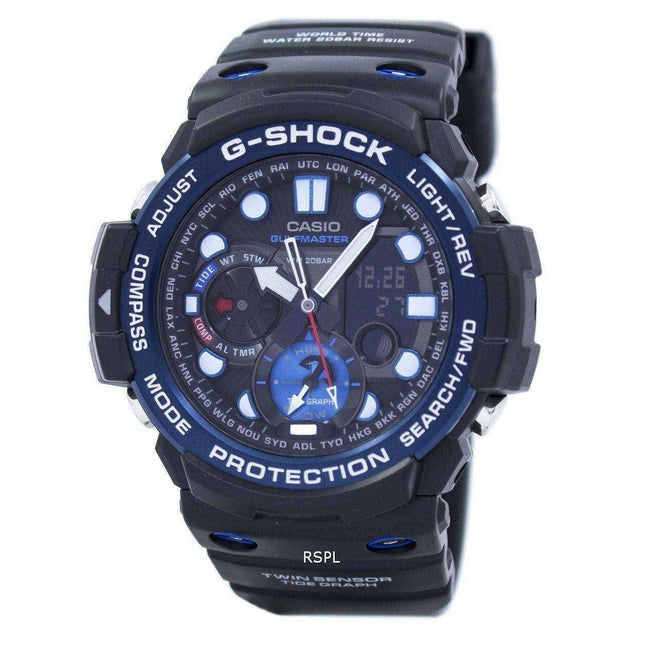 Casio G-Shock GULFMASTER Twin Sensor Moon Data Tide Graph GN-1000B-1A Men's Watch
