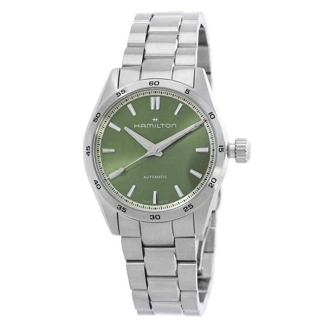 Hamilton Jazzmaster Performer Stainless Steel Green Dial Automatic H36105160 100M Women's Watch