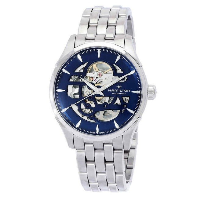 Hamilton Jazzmaster Skeleton Stainless Steel Blue Dial Automatic H42535141 Men's Watch