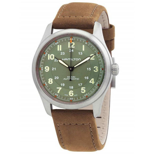 Hamilton Khaki Field Titanium Green Dial 25 Jewels Automatic H70205860 100M Unisex Watch