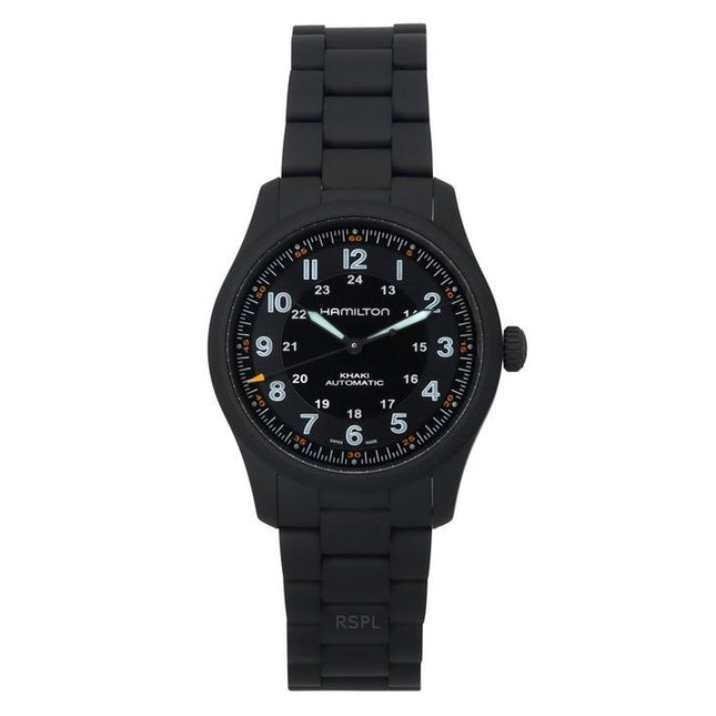 Hamilton Khaki Field PVD Coated Titanium Black Dial Automatic H70215130 100M Men's Watch