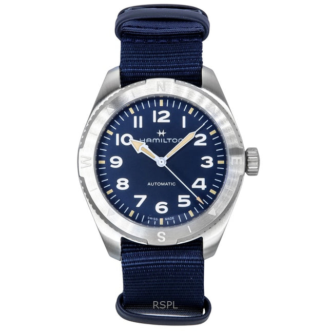 Hamilton Khaki Field Expedition Textile Strap Blue Dial Automatic H70315940 100M Unisex Watch