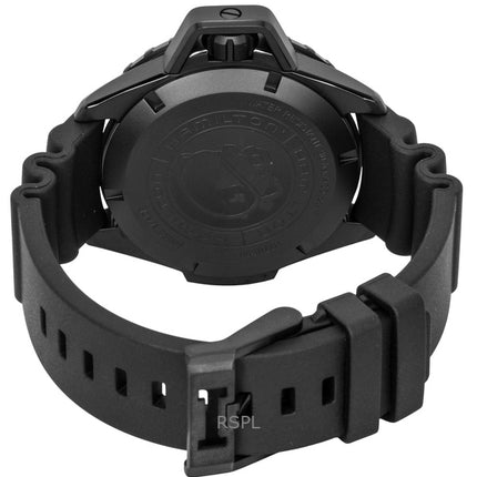 Hamilton Khaki Frogman Rubber Strap Black Dial Automatic Diver's H77855330 300M Men's Watch