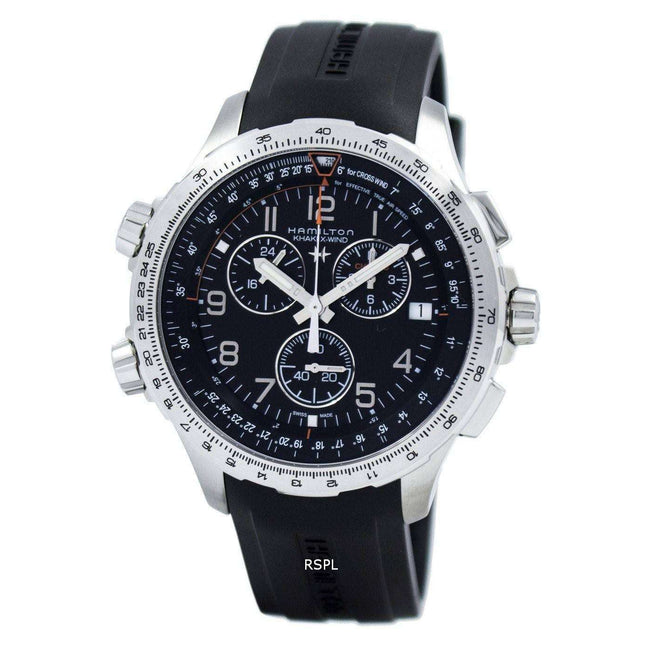 Hamilton Khaki Aviation X-Wind Chronograph Quartz GMT H77912335 Men's Watch