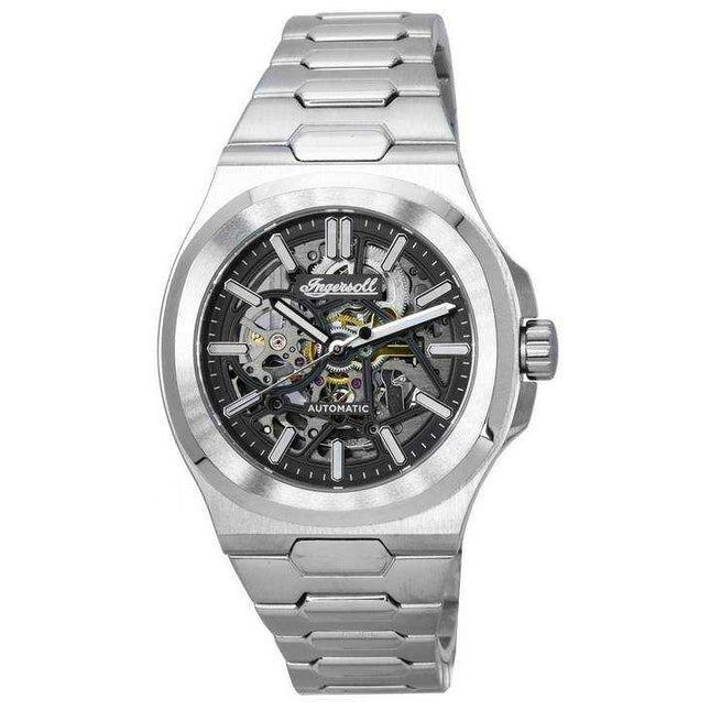 Ingersoll The Catalina Stainless Steel Skeleton Black Dial Automatic I12501 Mens Watch