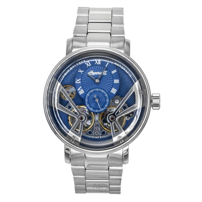 Ingersoll The Tennessee Stainless Steel Blue Skeleton Dial Automatic I13104 Men's Watch