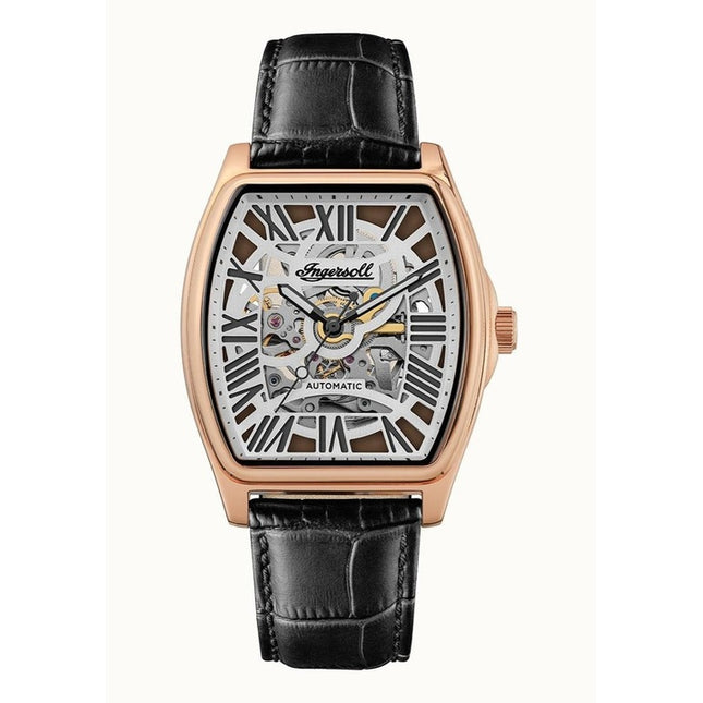 Ingersoll The California Leather Strap Cool Grey Skeleton Dial Automatic I14201 Men's Watch