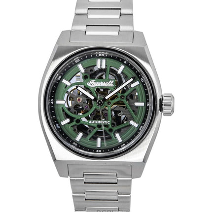 Ingersoll Vert Stainless Steel Green Skeleton Dial Automatic I14304 Men's Watch