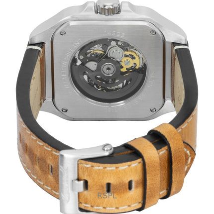 Ingersoll The Ollie Leather Strap Black Skeleton Dial Automatic I14503 Men's Watch