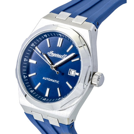 Ingersoll The Rider Polyurethane Strap Blue Dial Automatic I16802 Men's Watch