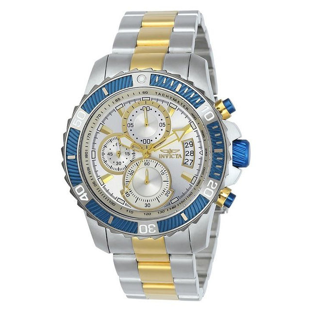 Invicta Pro Diver Chronograph Two Tone Stainless Steel Silver Dial Quartz 23994 100M Men's Watch