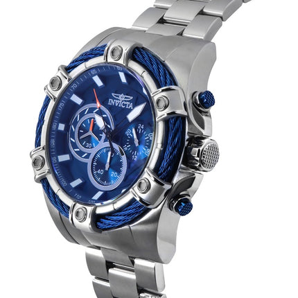 Invicta Bolt Chronograph Stainless Steel Blue Dial Quartz 25513 100M Men's Watch