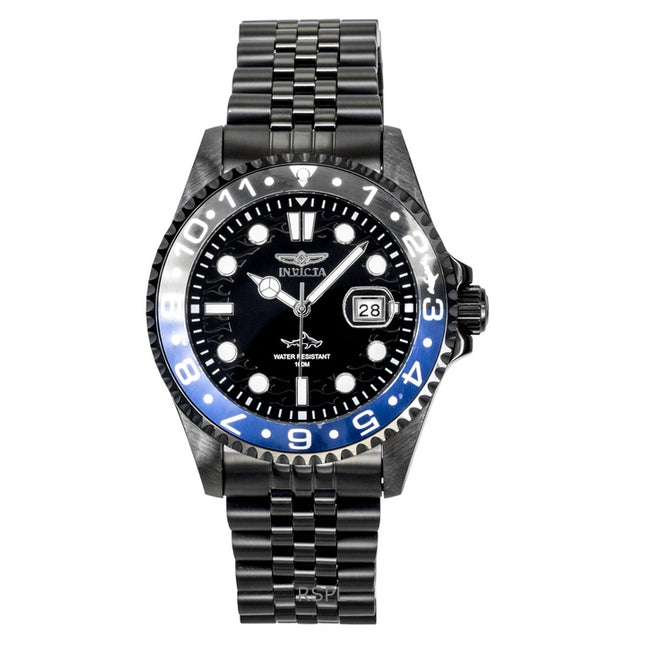 Invicta Pro Diver Stainless Steel Black Dial Quartz 30627 100M Men's Watch