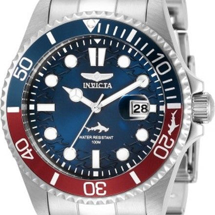 Invicta Pro Diver Stainless Steel Blue Dial Quartz 30951 100M Mens Watch