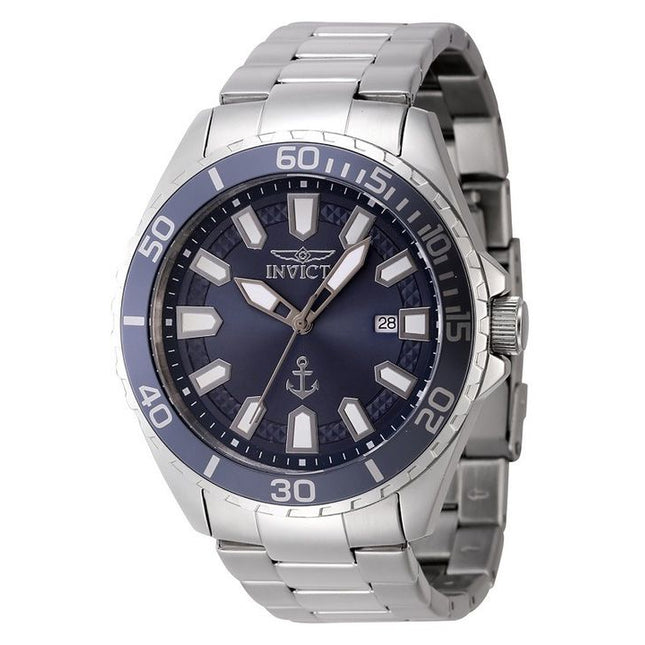 Invicta Ocean Voyage Stainless Steel Blue Dial Quartz 46278 Men's Watch
