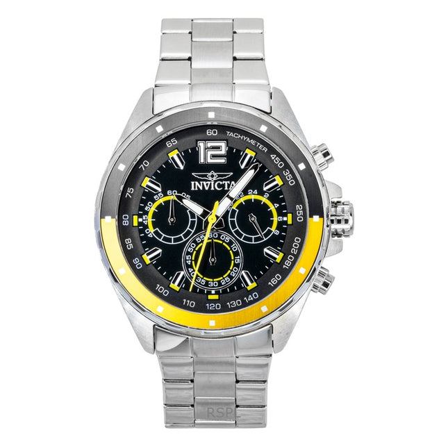 Invicta Speedway Chronograph GMT Stainless Steel Black Dial Quartz 49365 Men's Watch