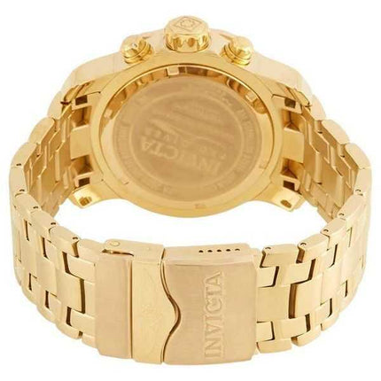 Invicta Pro Diver Scuba Chronograph Stainless Steel Gold Tone Dial Quartz Divers 80071 200M Mens Watch