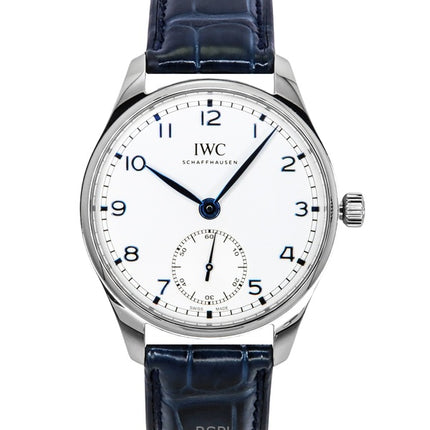 IWC Portugieser Leather Strap Silver Dial Automatic IW358304 Men's Watch