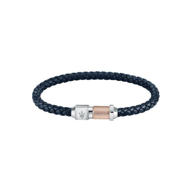 Maserati Jewels Recycled Leather And Stainless Steel Bracelet JM223AVE16 For Men