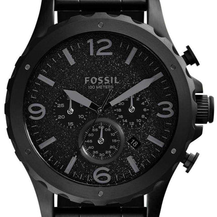 Fossil Nate Chronograph Black Dial JR1470 Mens Watch