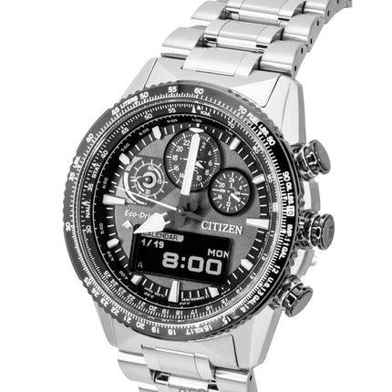 Citizen Promaster Skyhawk Eco-Drive Chronograph Stainless Steel Grey Dial Diver's JV2006-55H 200M Men's Watch