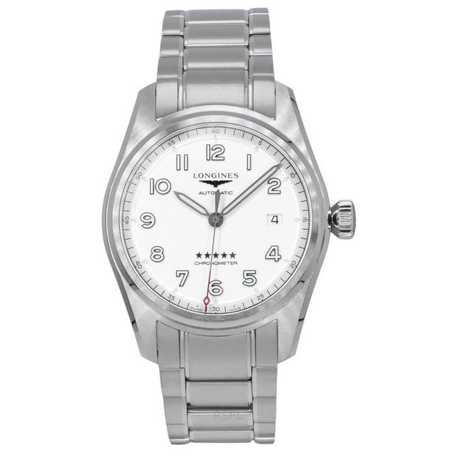 Longines Spirit Chronometer Stainless Steel Silver Dial Automatic L3.810.4.73.6 100M Men's Watch