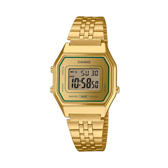 Casio Vintage Digital Gold Tone Stainless Steel Bracelet Quartz LA680WEGV-9A Women's Watch