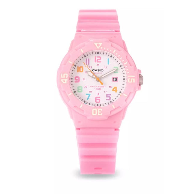 Casio Pink Resin Strap LRW-200H-4B2VDF LRW-200H-4B2V Womens Watch