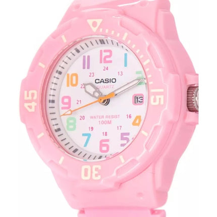Casio Pink Resin Strap LRW-200H-4B2VDF LRW-200H-4B2V Womens Watch