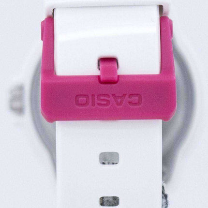 Casio Analog Hot Pink White Dial LRW-200H-4BVDF LRW-200H-4BV Womens Watch