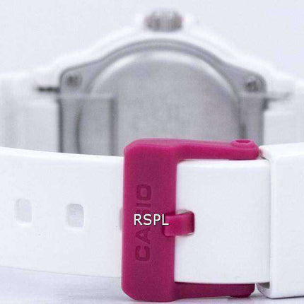 Casio Analog Hot Pink White Dial LRW-200H-4BVDF LRW-200H-4BV Womens Watch