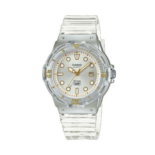 Casio POP Analog Resin Strap Silver Dial Translucent Quartz LRW-200HS-7EV 100M Women's Watch