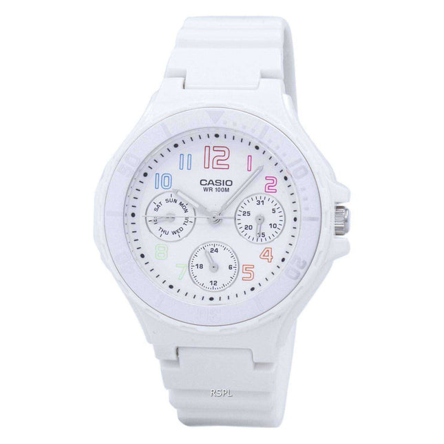 Casio Analogue White Resin Strap LRW-250H-7BVDF LRW-250H-7BV Ladies Watch