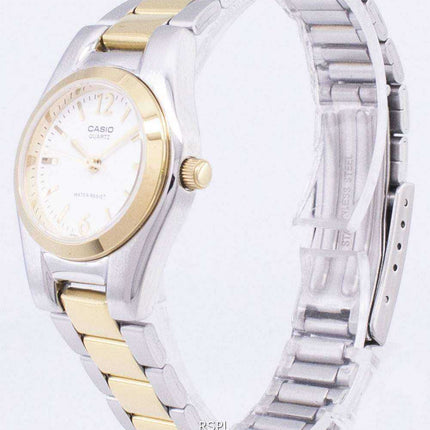 Casio Enticer Analog Quartz White Dial LTP-1253SG-7ADF LTP-1253SG-7A Womens Watch