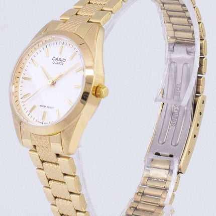 Casio Analog Quartz Gold Tone White Dial LTP-1274G-7ADF LTP-1274G-7A Womens Watch