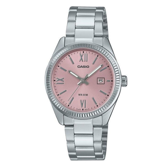 Casio Standard Analog Stainless Steel Pink Dial Quartz LTP-1302DD-4A1V Women's Watch