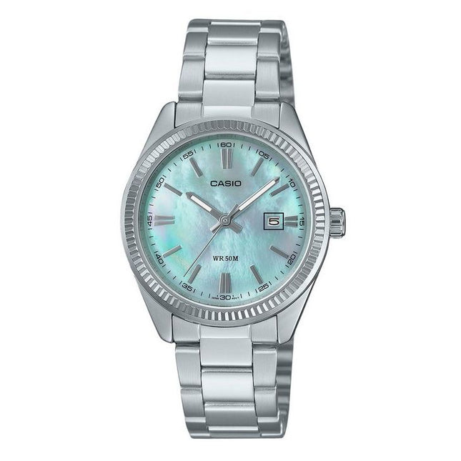 Casio Standard Analog Stainless Steel Mother Of Pearl Dial Quartz LTP-1302DS-2AV Women's Watch
