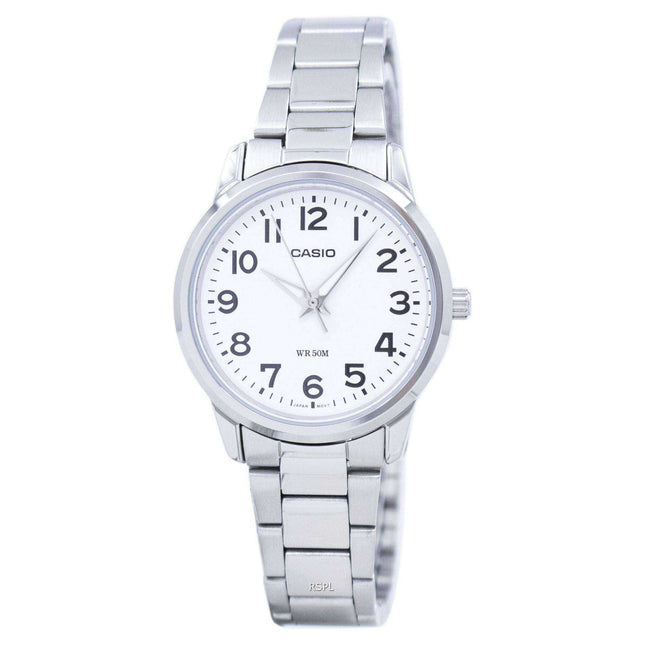 Casio Enticer Analog Quartz White Dial LTP-1303D-7BVDF LTP-1303D-7BV Womens Watch