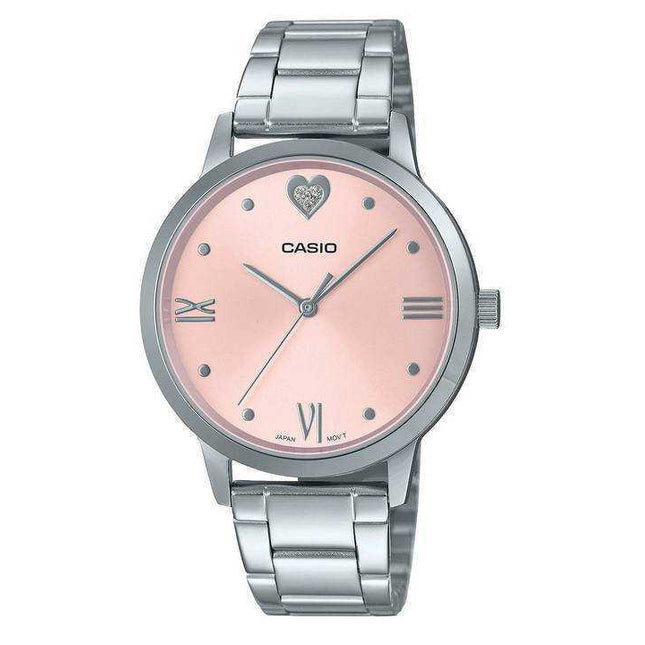 Casio Analog Pink Dial Stainless Steel LTP-2022VD-4C LTP2022VD-4 Womens Watch