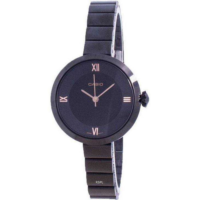 Casio Analog Black Dial LTP-E154B-1A LTPE154B-1A Womens Watch
