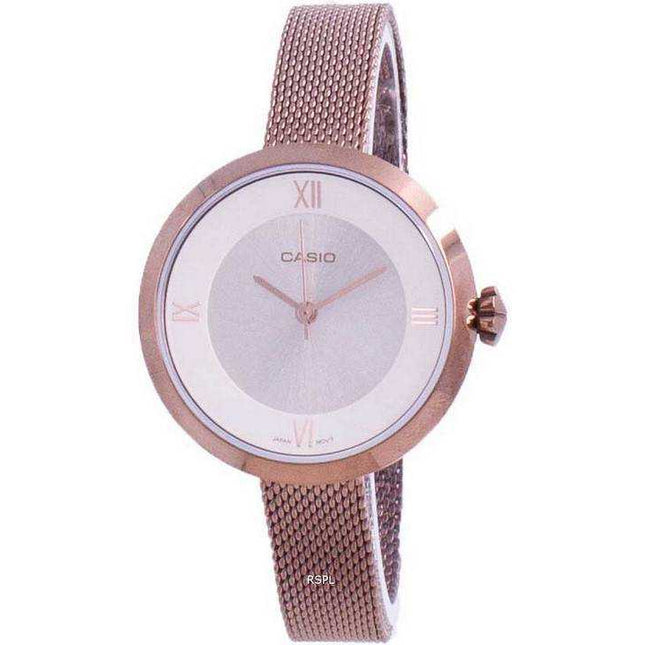 Casio Analog Silver Dial LTP-E154MR-9A LTPE154MR-9A Womens Watch