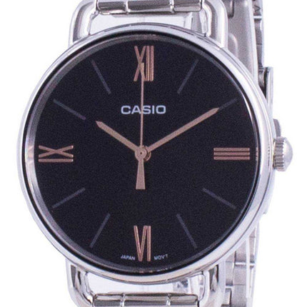 Casio Black Dial Stainless Steel Quartz LTP-E414D-1A LTPE414D-1A Women's Watch