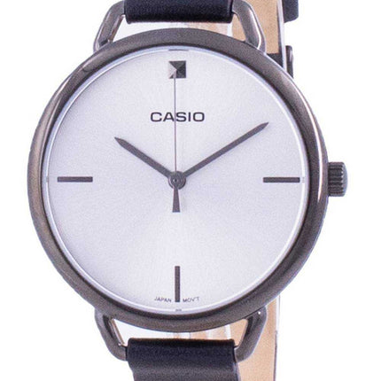 Casio Silver Dial Leather Strap Quartz LTP-E415GRL-1C LTPE415GRL-1C Women's Watch
