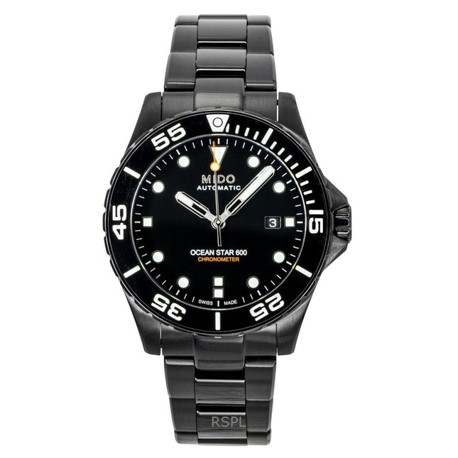 Mido Ocean Star 600 Special Edition Black Dial Automatic Diver's M026.608.33.051.00 600M Men's Watch With Extra Strap