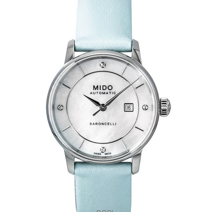 Mido Baroncelli Special Edition Diamond MOP Dial Automatic M037.207.16.106.00 Women's Watch With Extra Straps