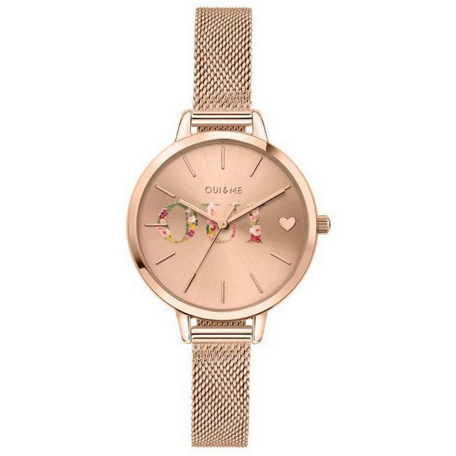 Oui & Me Petite Fleurette Rose Gold Tone Stainless Steel Quartz ME010044 Women's Watch
