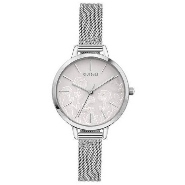 Oui & Me Petite Fleurette Silver Dial Stainless Steel Quartz ME010127 Women's Watch