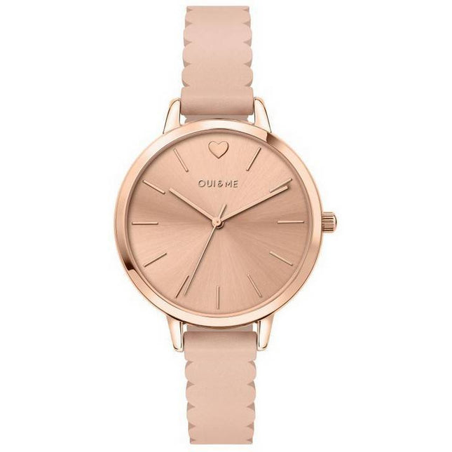 Oui & Me Amourette Rose Gold Shiny Dial Leather Strap Quartz ME010144 Women's Watch